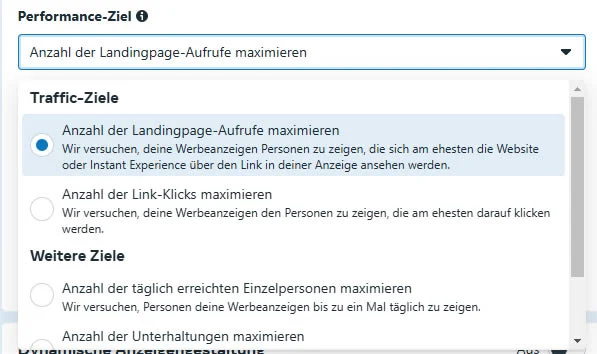 meta-ads-targeting-urspruengliche-zielgruppe-landingpage-aufrufe